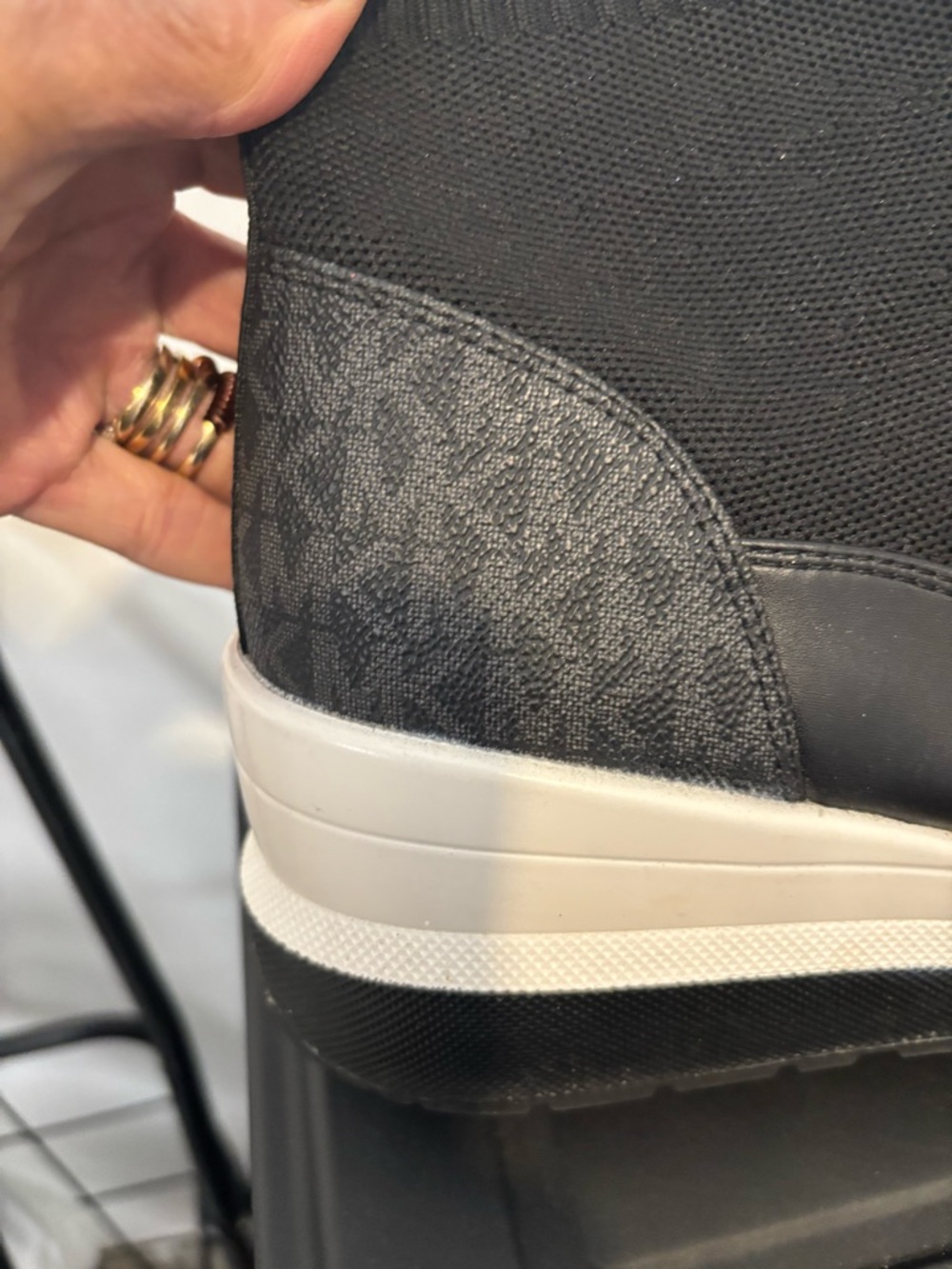 Michael  Kors Black High-Top Casual Sneaker